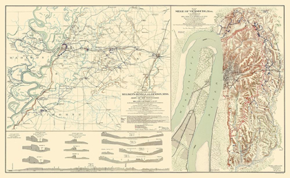 Picture of SEIGE OF VICKSBURG MISSISSIPPI 2 VIEWS - BIEN 1863