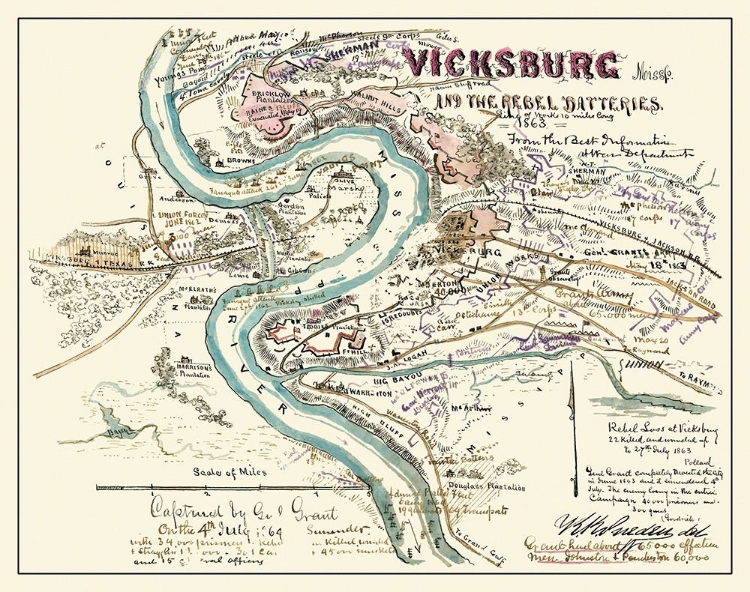 Picture of VICKSBURG MISSISSIPPI REBEL BATTERIES