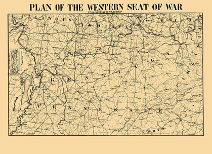 Picture of WESTERN SEAT OF WAR PLAN - LATHROP 1862