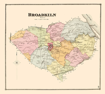 Picture of BROADKILN DELAWARE LANDOWNER - BEERS 1868