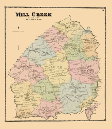 Picture of MILL CREEK DELAWARE LANDOWNER - BEERS 1868