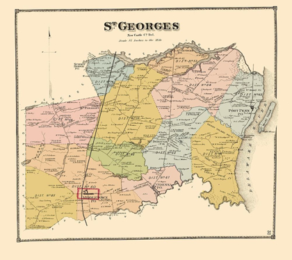 Picture of ST GEORGES DELAWARE LANDOWNER - BEERS 1868