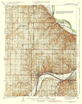 Picture of BONNER SPRINGS KANSAS MISSOURI QUAD - USGS 1940
