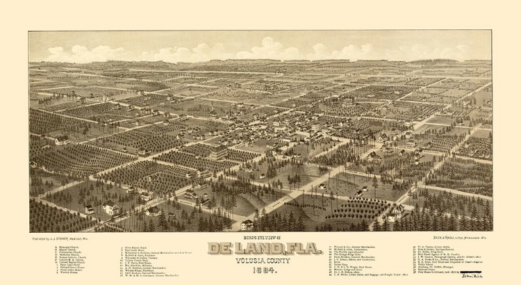 Picture of DELAND FLORIDA - BECK 1884