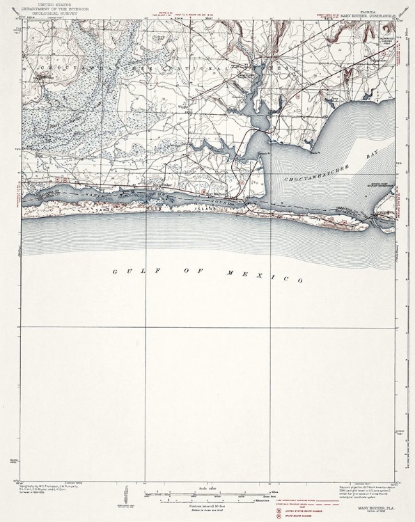 Picture of MARY ESTHER FLORIDA QUAD - USGS 1938