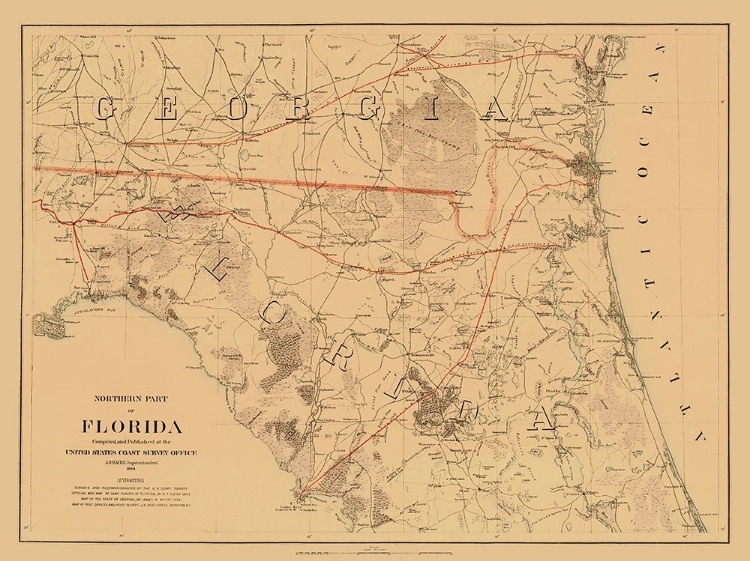 Picture of NORTHERN FLORIDA - BACHE 1864