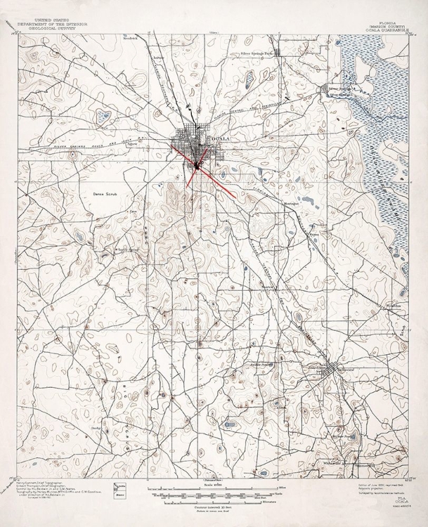 Picture of OCALA FLORIDA QUAD - USGS 1895