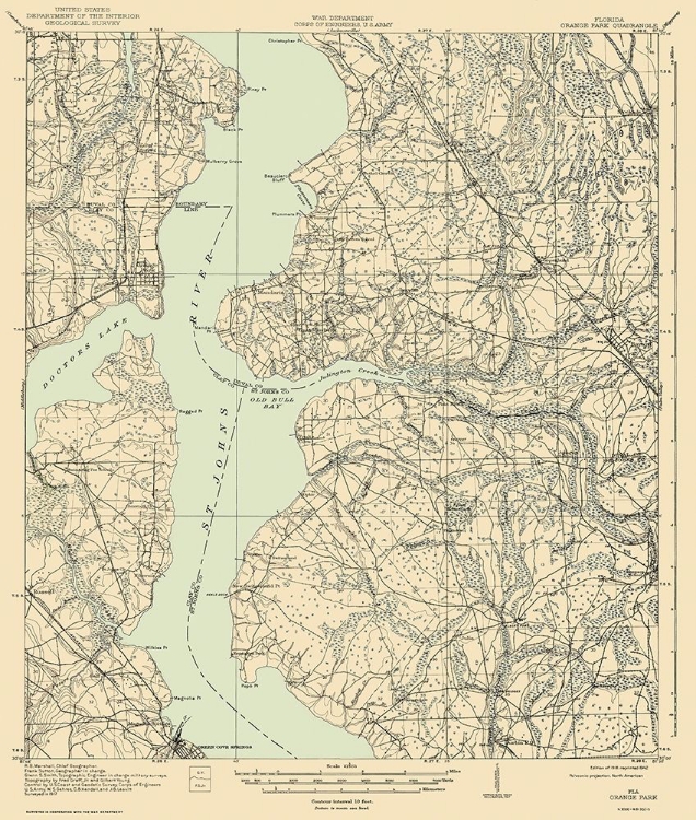 Picture of ORANGE PARK FLORIDA QUAD - USGS 1918