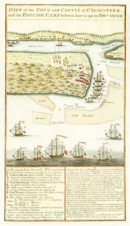 Picture of SIEGE OF ST AUGUSTINE FLORIDA - SILVER 1740