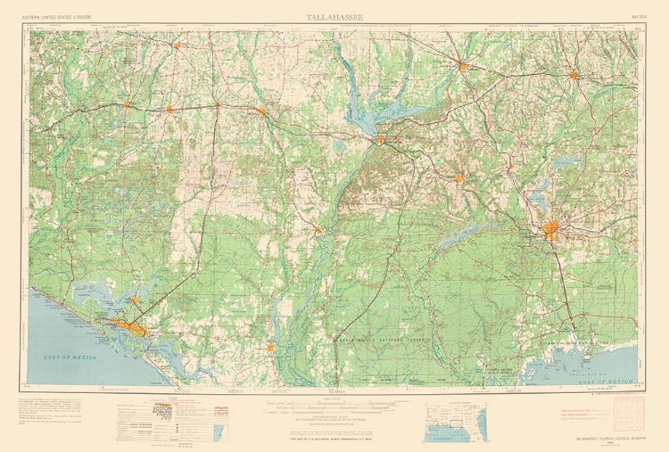 Picture of TALLAHASSEE FLORIDA QUAD - USGS 1954
