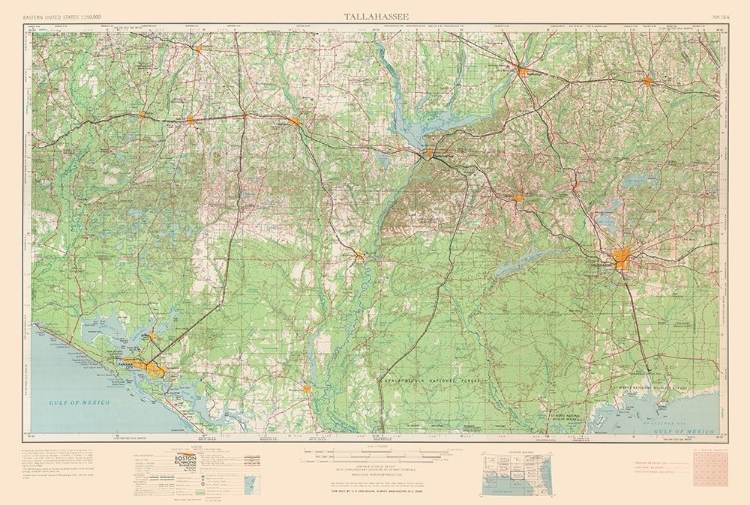 Picture of TALLAHASSEE FLORIDA QUAD - USGS 1954