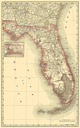 Picture of FLORIDA - RAND MCNALLY 1879