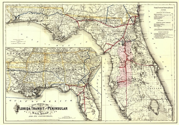 Picture of FLORIDA TRANSIT AND PENINSULA RAILROAD 1882