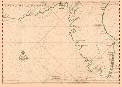 Picture of FLORIDA STATE COASTLINE - VINCKEBOONS 1639