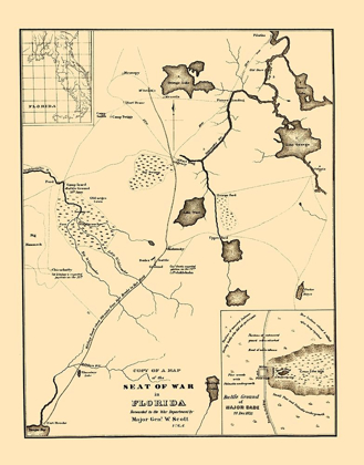 Picture of SEAT OF WAR IN FLORIDA - 1836