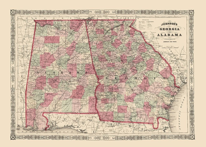 Picture of GEORGIA, ALABAMA - JOHNSON 1864