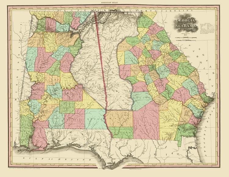 Picture of GEORGIA, ALABAMA - TANNER 1825