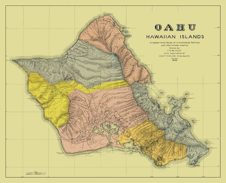 Picture of OAHU HAWAII - BEASLEY 1899