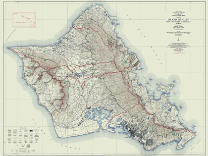 Picture of OAHU HAWAII - USGS 1938