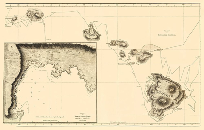 Picture of SANDWICH ISLANDS OR HAWAII - BONNE 1785