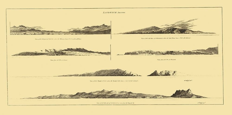 Picture of SANDWICH ISLANDS OR HAWAII - ROBINSON 1798