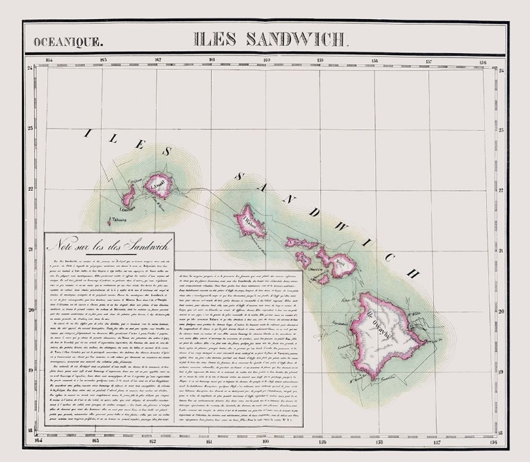 Picture of HAWAII - VANDERMAELEN 1827
