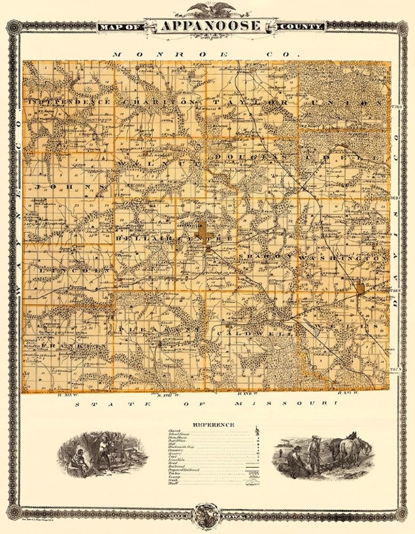 Picture of APPANOOSE IOWA LANDOWNER - ANDREAS 1875