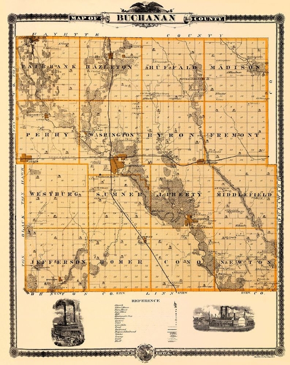 Picture of BUCHANAN IOWA LANDOWNER - ANDREAS 1874