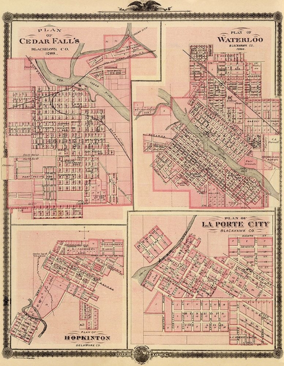 Picture of CEDAR FALLS, WATERLOO IOWA - ANDREAS 1874