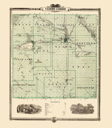 Picture of CERRO GORDO IOWA LANDOWNER - ANDREAS 1874