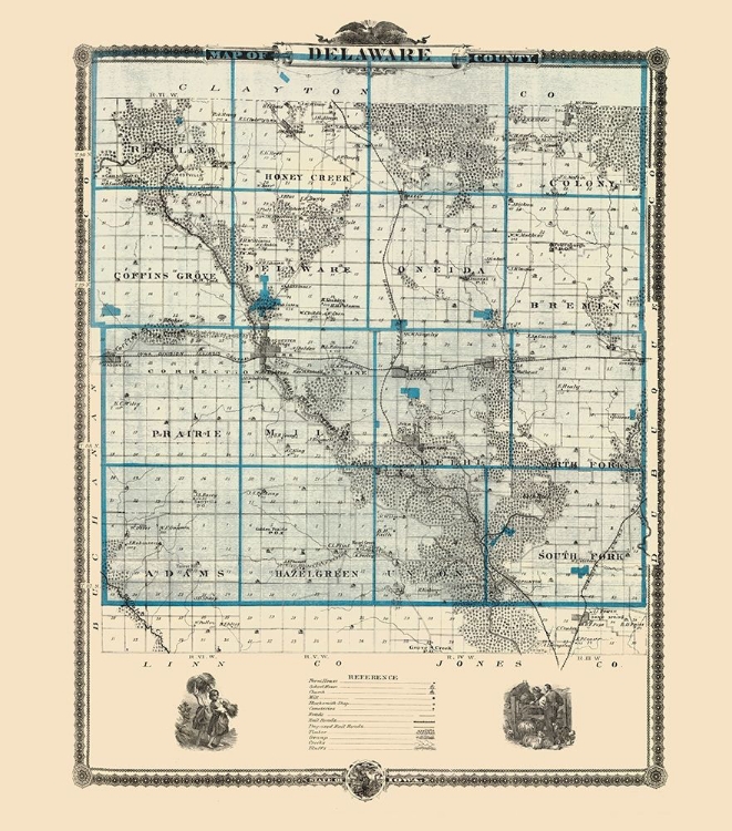 Picture of DELAWARE IOWA LANDOWNER - ANDREAS 1874