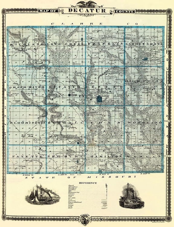 Picture of DECATUR IOWA LANDOWNER - ANDREAS 1875