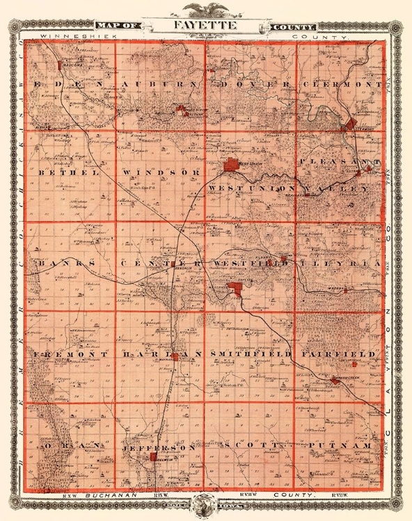 Picture of FAYETTE IOWA LANDOWNER - ANDREAS 1874