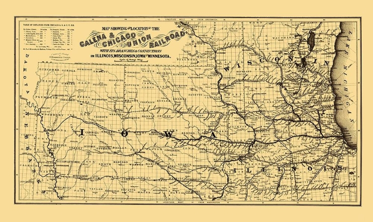 Picture of GALENA AND CHICAGO UNION RAILROAD - COLTON 1862