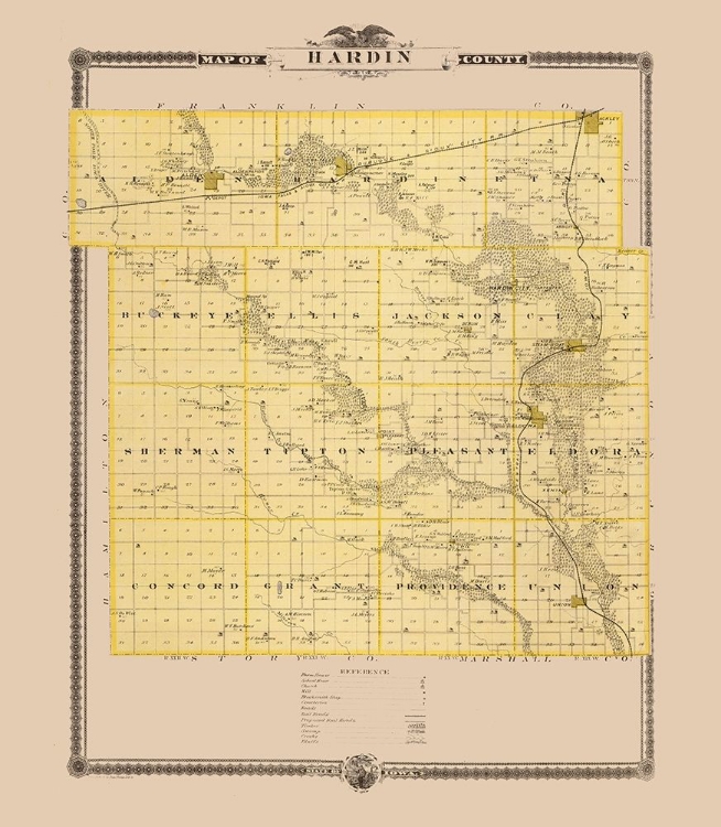 Picture of HARDIN IOWA LANDOWNER - ANDREAS 1874