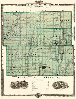 Picture of PAGE IOWA LANDOWNER - ANDREAS 1874