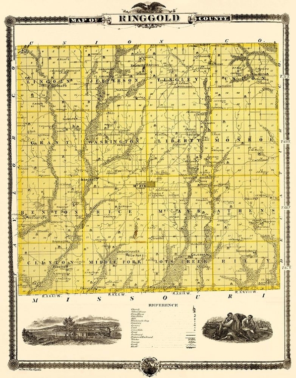 Picture of RINGGOLD IOWA LANDOWNER - ANDREAS 1875