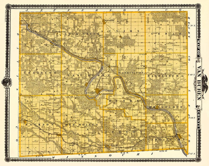 Picture of VAN BUREN IOWA LANDOWNER - ANDREAS 1875