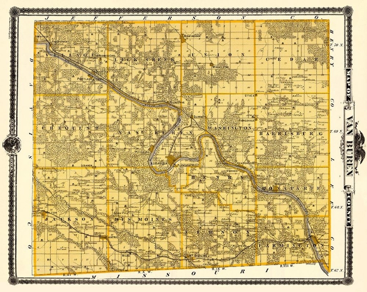 Picture of VAN BUREN IOWA LANDOWNER - ANDREAS 1875