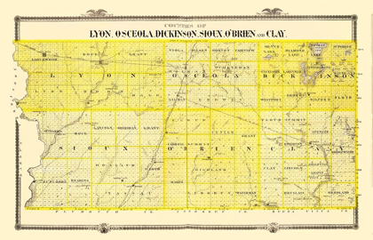 Picture of LYON OSCEOLA DICKINSON SIOUX OBRIEN CLAY IOWA