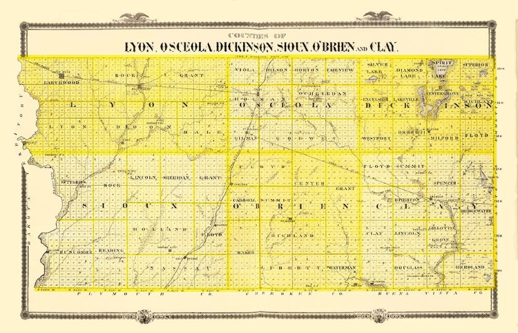 Picture of LYON OSCEOLA DICKINSON SIOUX OBRIEN CLAY IOWA