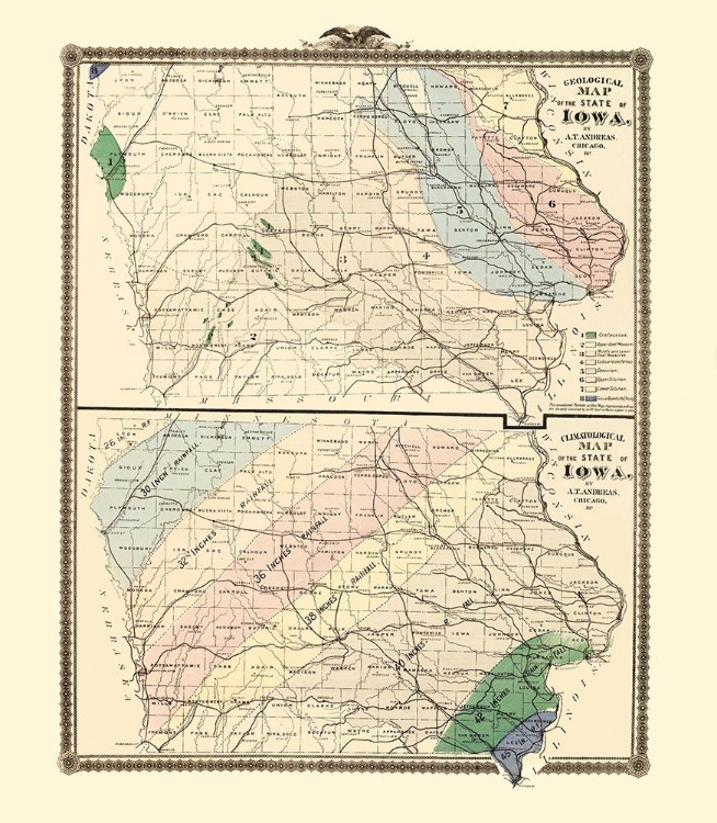 Picture of IOWA GEOLOGY, CLIMATE - ANDREAS 1874