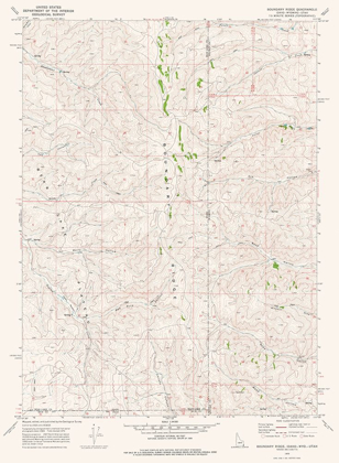 Picture of BOUNDARY RIDGE IDAHO QUAD - USGS 1970