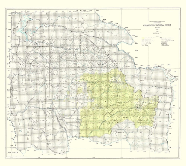 Picture of CLEARWATER NATIONAL FOREST IDAHO - USDA 1961