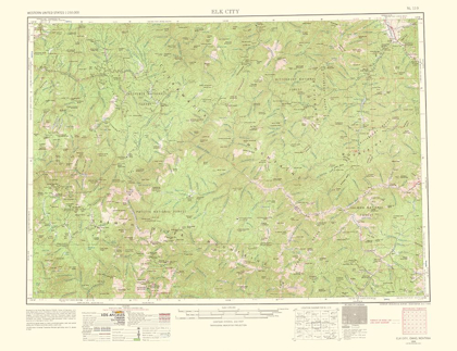 Picture of ELK CITY IDAHO MONTANA QUAD - USGS 1963