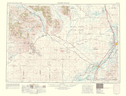 Picture of IDAHO FALLS IDAHO QUAD - USGS 1963