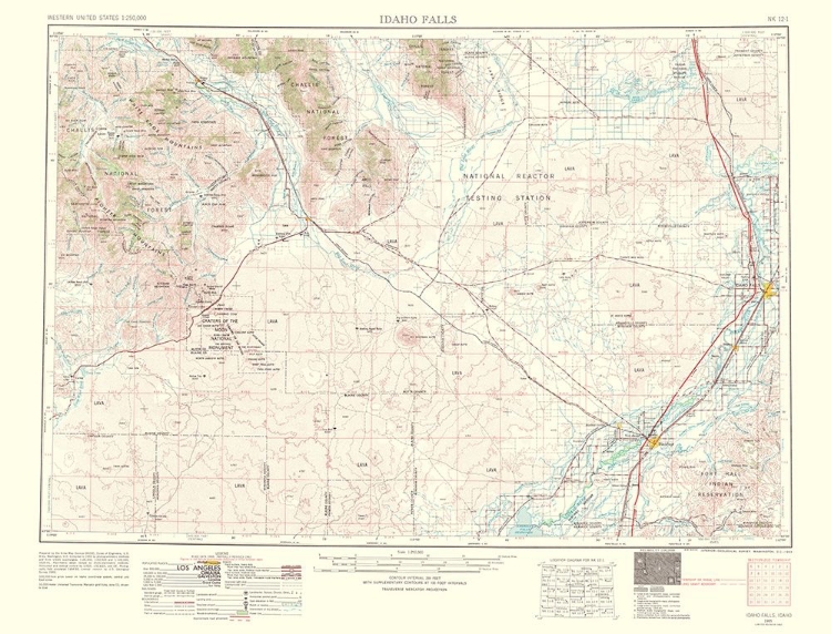 Picture of IDAHO FALLS IDAHO QUAD - USGS 1963