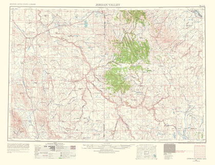 Picture of JORDAN VALLEY IDAHO OREGON QUAD - USGS 1963