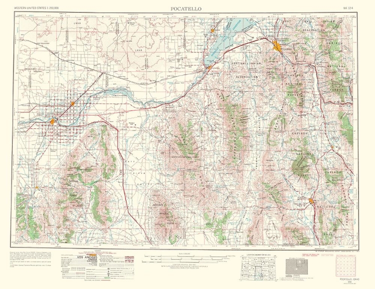 Picture of POCATELLO IDAHO QUAD - USGS 1963