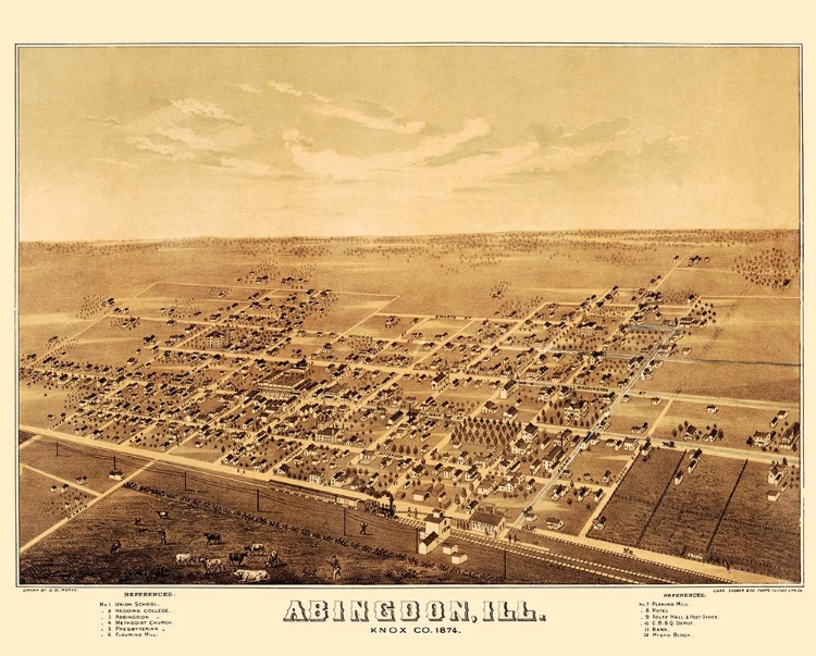 Picture of ABINGDON ILLINOIS - SHOBER 1874